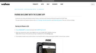 
                            7. Pairing an ELEMNT with the ELEMNT App – Wahoo Fitness Support
