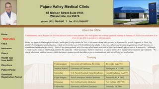 
                            8. Pajaro Valley Medical Clinic