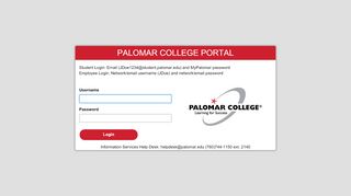 
                            2. Palomar College Portal