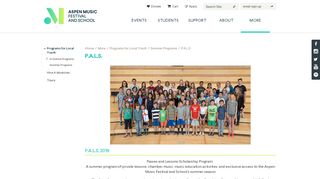 
                            9. P.A.L.S. | Aspen Music Festival And School