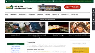 
                            9. Pan Africa Christian University - E-Learning Portal
