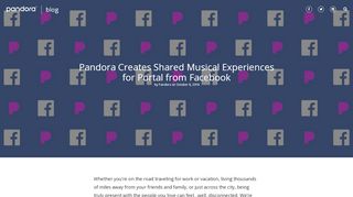 
                            1. Pandora Creates Shared Musical Experiences for Portal from Facebook