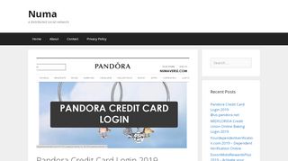 
                            2. Pandora Credit Card Login 2019 @us.pandora.net …