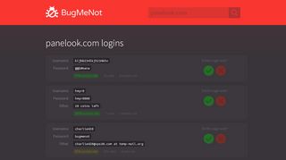 
                            5. panelook.com passwords - BugMeNot