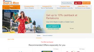 
                            9. Pantaloons Offer - ICICI Bank