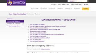 
                            2. Panthertracks - Students - PV Live Knowledge Base