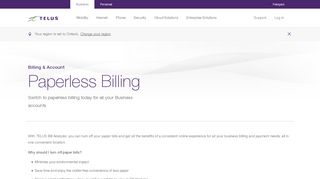 
                            7. Paperless Billing | Help | TELUS Business