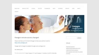 
                            2. Paragon remote access changed | Centegra Health System