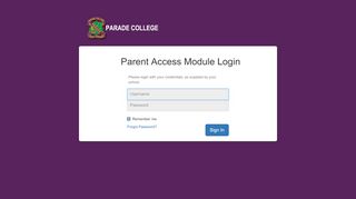 
                            3. Parent Access Module Login