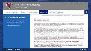 
                            1. Parent Access Portal - Voorhees Township Public Schools