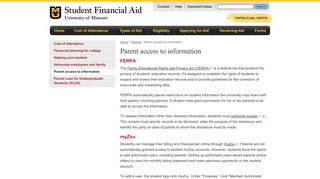 
                            4. Parent access to information | Student Financial Aid | University of ...