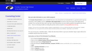 
                            9. parent and student portal - Frontier Central School District - wnyric