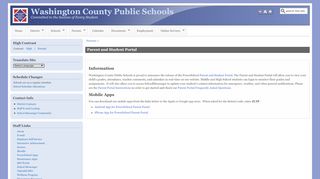 
                            1. Parent and Student Portal | Washington County Public Schools