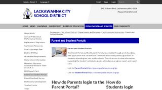 
                            3. Parent and Student Portals - Lackawanna City School District