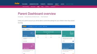 
                            7. Parent Dashboard overview – Sumdog Help