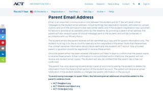 
                            1. Parent Email | ACT