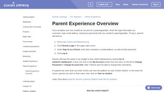 
                            9. Parent Experience Overview – Summit Learning