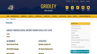 
                            2. Parent Info - Gridley High School