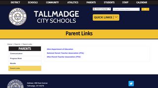 
                            2. Parent Links - Tallmadge City Schools