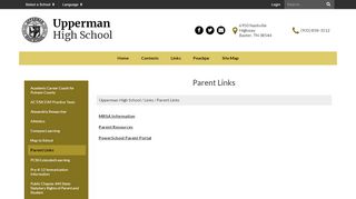 
                            7. Parent Links - Upperman High School