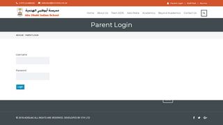 
                            2. Parent Login - Abu Dhabi Indian School