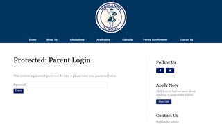 
                            7. Parent Login – Highlander School