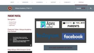 
                            5. Parent Portal - Abiqua Academy