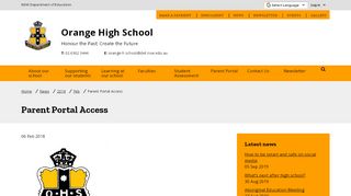 
                            2. Parent Portal Access - Orange High School