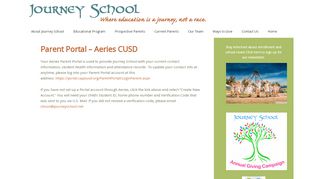 
                            4. Parent Portal – Aeries CUSD - Journey School