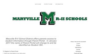 
                            1. Parent Portal and Online Registration - Maryville High School