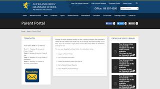 
                            10. Parent Portal - Auckland Girls Grammar School