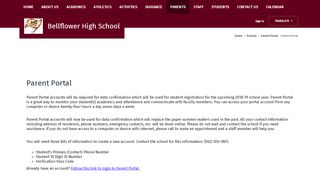 
                            3. Parent Portal - Bellflower Unified School District