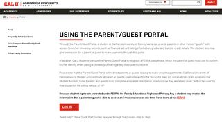 
                            9. Parent Portal | Cal U - California University of Pennsylvania