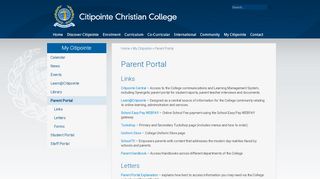 
                            2. Parent Portal - Citipointe Christian College