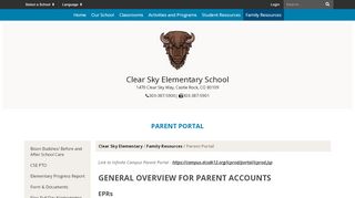 
                            5. Parent Portal - Clear Sky Elementary