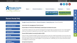 
                            5. Parent Portal FAQ - Douglas County School District