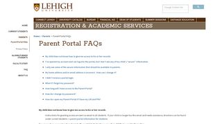 
                            2. Parent Portal FAQs | Registration & Academic Services