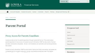 
                            6. Parent Portal - Financial Services - Loyola University ...