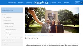 
                            2. Parent Portal | Financial Services | Luther College
