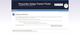 
                            6. Parent Portal | Forgotten Password - Wycombe Abbey Parent Portal ...