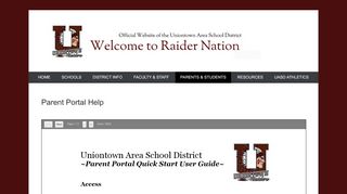 
                            1. Parent Portal Help | Uniontown Area School District