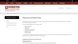 
                            2. Parent Portal / Home - Kingston City School District