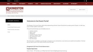 
                            3. Parent Portal / Home - Kingston City School District