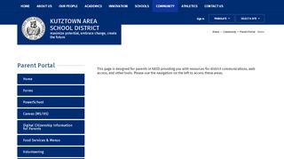 
                            1. Parent Portal / Home - Kutztown Area School District