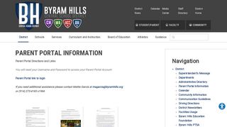 
                            6. Parent Portal Information - Byram Hills Central School District