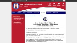 
                            3. Parent Portal / Intro to SchoolTool Parent Portal - New Hartford