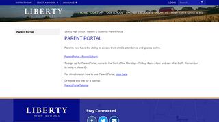 
                            7. Parent Portal - Liberty High School