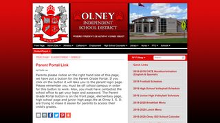 
                            9. Parent Portal Link - Olney ISD