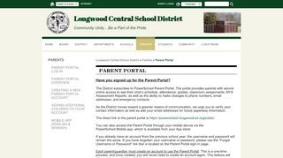 
                            7. Parent Portal - Longwood Central School District