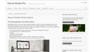 
                            1. Parent Portal Online Store | Dance Studio Pro